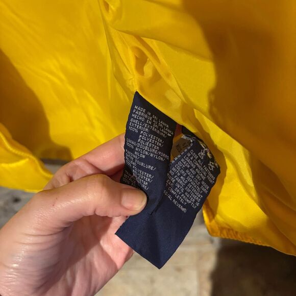 Vintage Tommy Jeans Yellow Puffer Vest Size LG Y2K Coat Jacket Medium - Picture 6 of 7